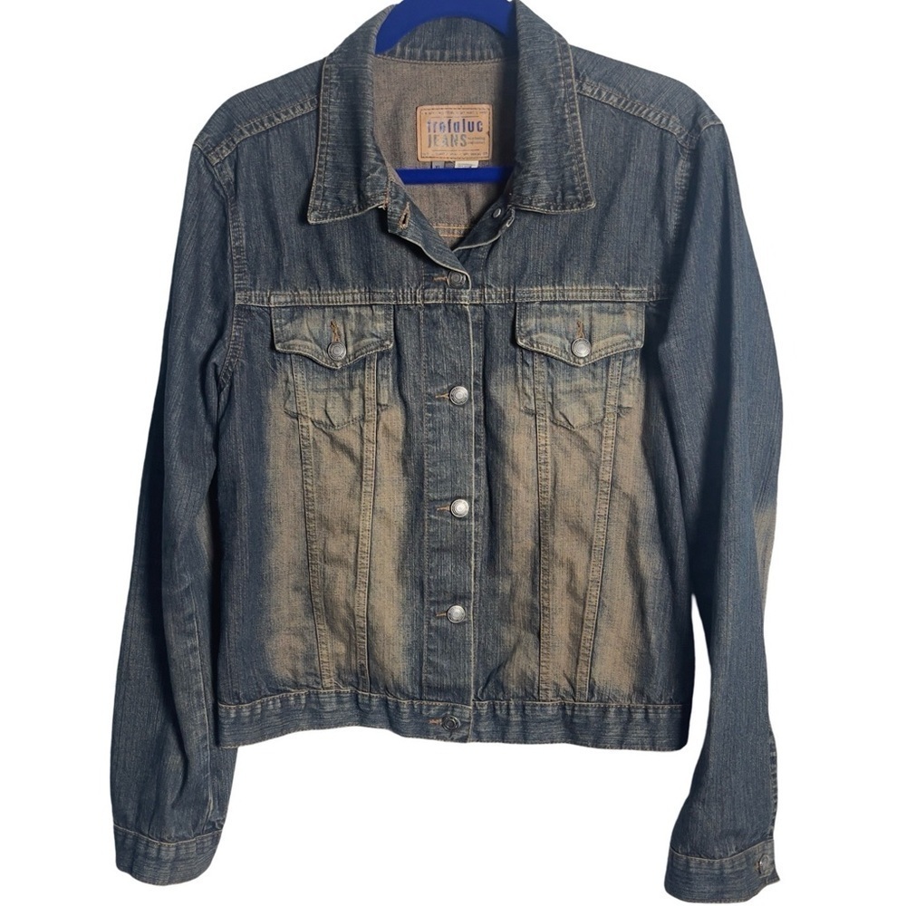 Zara Trafulac Women’s Blue Ombré Style Jean Jacket XL